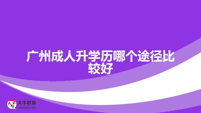 廣州成人升學(xué)歷哪個途徑比較好