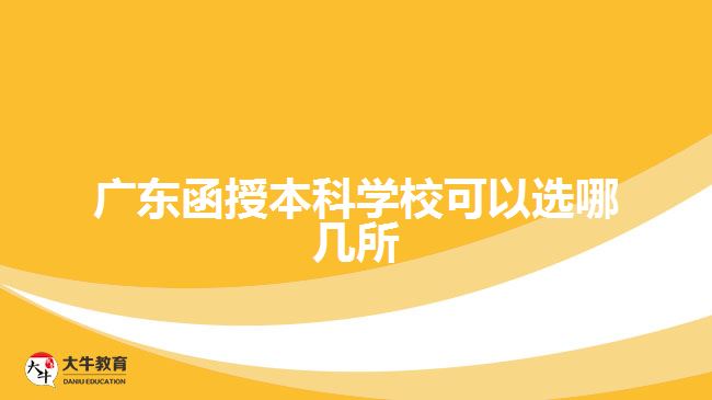 廣東函授本科學(xué)校可以選哪幾所