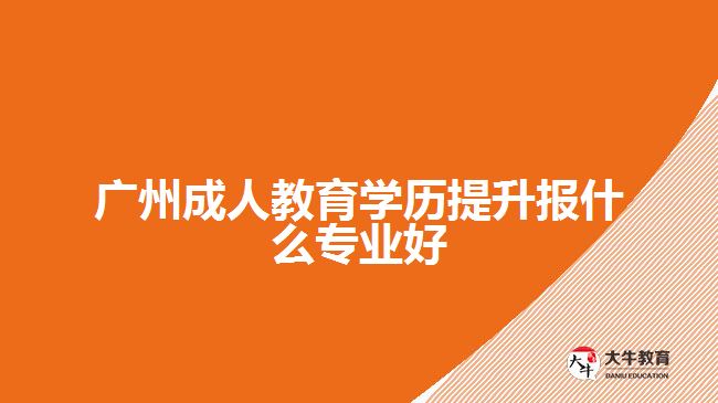 廣州成人教育學(xué)歷提升報(bào)什么專業(yè)好