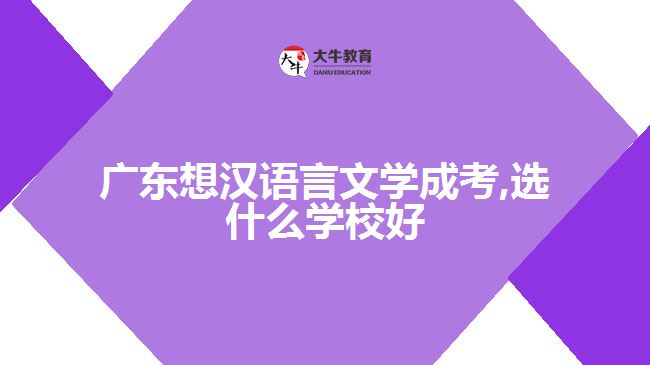 廣東想漢語言文學(xué)成考,選什么學(xué)校好