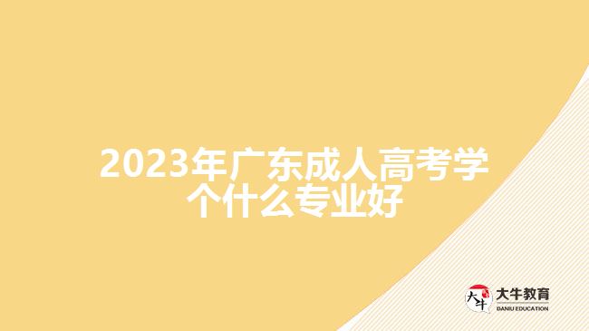 2023年廣東成人高考學(xué)個什么專業(yè)好