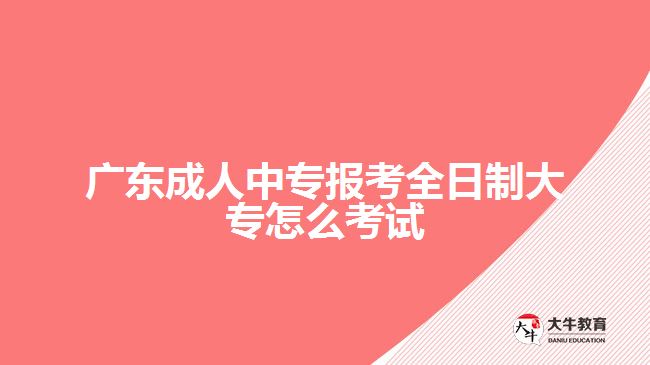 廣東成人中專報(bào)考全日制大專怎么考試