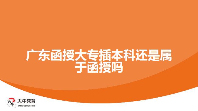 廣東函授大專插本科還是屬于函授嗎