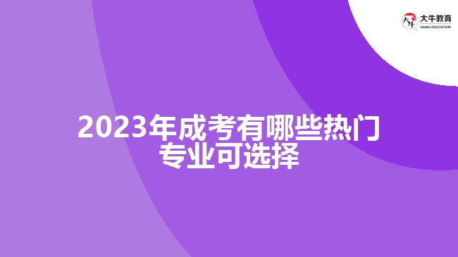 2023年成考有哪些熱門專業(yè)可選擇