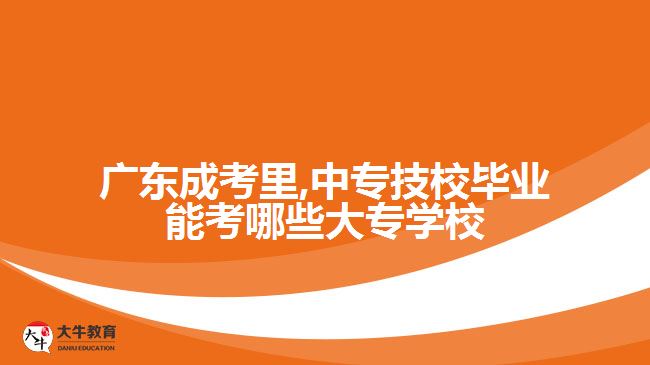 廣東成考里,中專技校畢業(yè)能考哪些大專學校