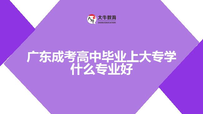 廣東成考高中畢業(yè)上大專學(xué)什么專業(yè)好