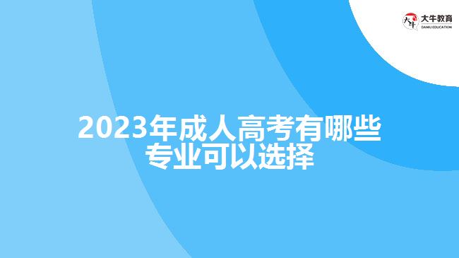 2023年成人高考有哪些專業(yè)可以選擇