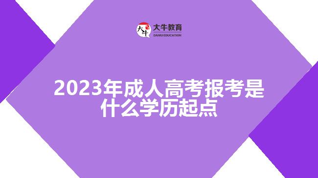 2023年成人高考報(bào)考是什么學(xué)歷起點(diǎn)