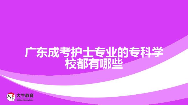 廣東成考護士專業(yè)的?？茖W校都有哪些