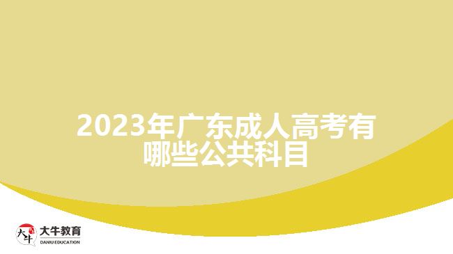 2023年廣東成人高考有哪些公共科目