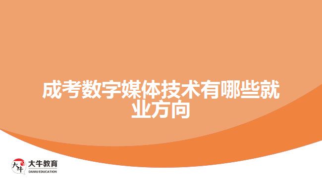 成考數(shù)字媒體技術(shù)有哪些就業(yè)方向