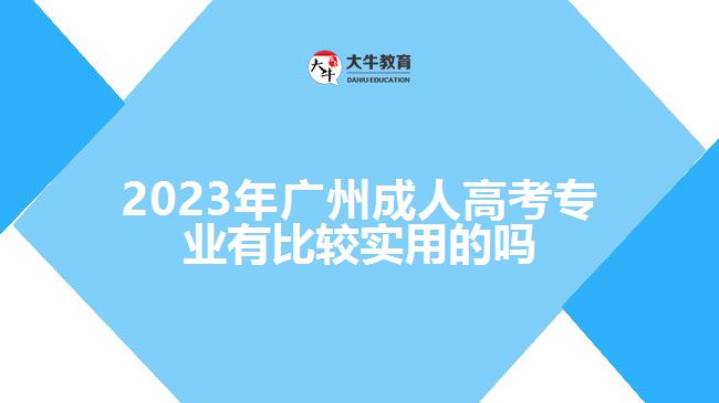 2023年廣州成人高考專業(yè)有比較實(shí)用的嗎