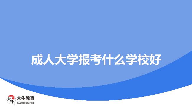 成人大學報考什么學校好