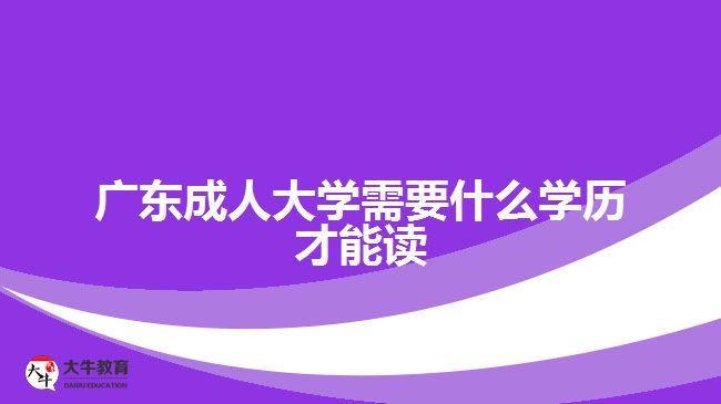 廣東成人大學(xué)需要什么學(xué)歷才能讀