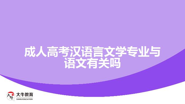 成人高考漢語言文學專業(yè)與語文有關(guān)嗎