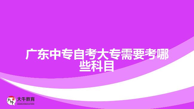 廣東中專自考大專需要考哪些科目