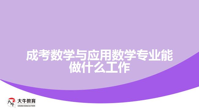 成考數學與應用數學專業(yè)能做什么