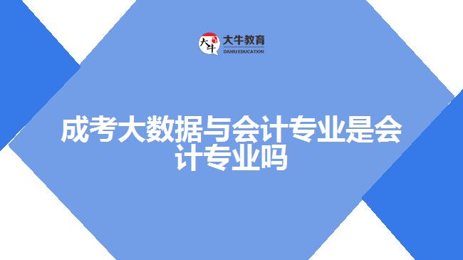 成考大數(shù)據(jù)與會(huì)計(jì)專業(yè)是會(huì)計(jì)專業(yè)嗎