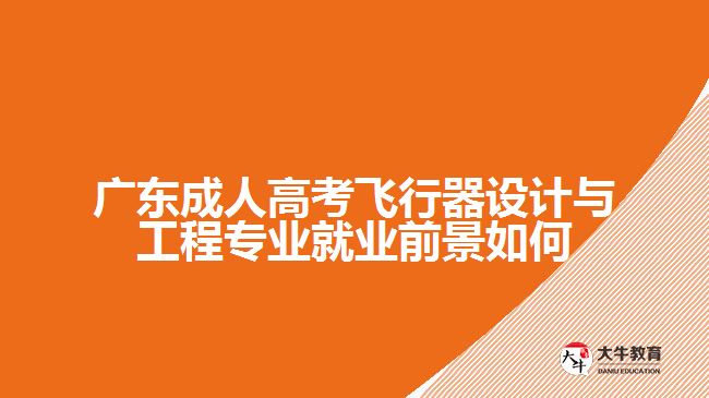 廣東成人高考飛行器設(shè)計(jì)與工程專業(yè)就業(yè)前景如何