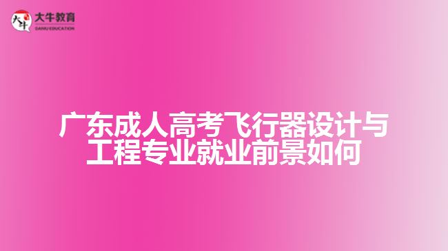 廣東成人高考飛行器設(shè)計(jì)與工程專業(yè)就業(yè)前景如何