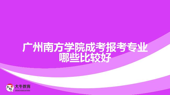 廣州南方學(xué)院成考報(bào)考專業(yè)哪些比較好