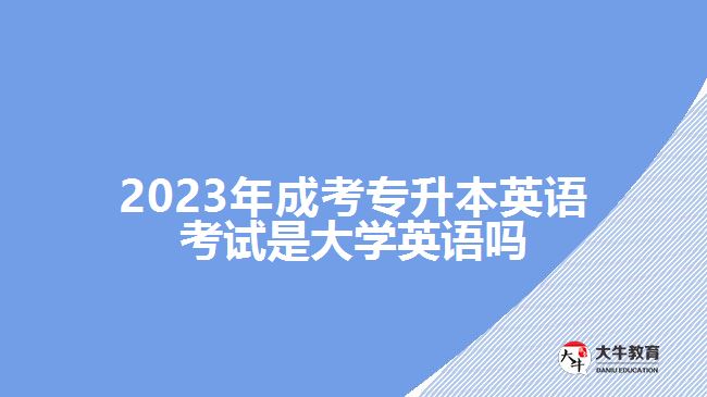 2023年成考專升本英語考試是大學(xué)英語嗎