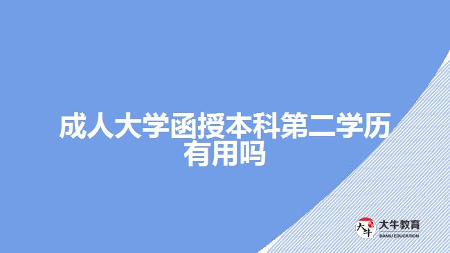 成人大學(xué)函授本科第二學(xué)歷有用嗎