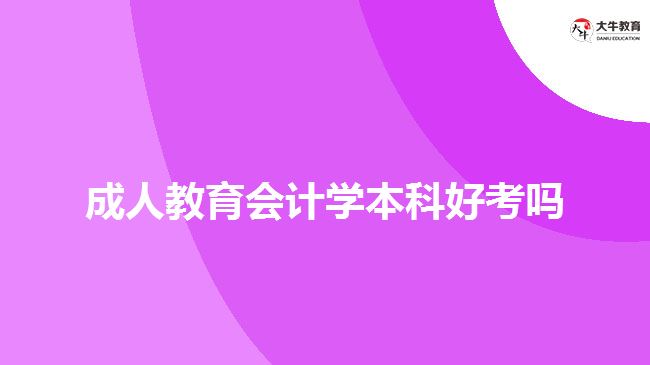 成人教育會(huì)計(jì)學(xué)本科好考嗎