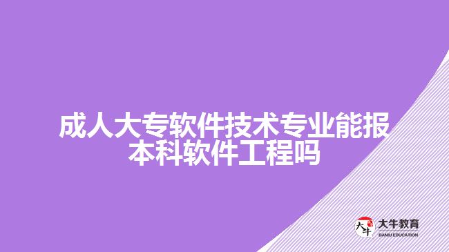 成人大專軟件技術專業(yè)報本科軟件工程