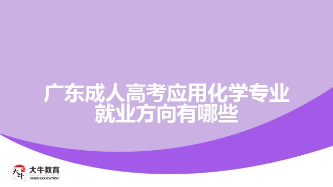 廣東成人高考應用化學專業(yè)就業(yè)方向有哪些