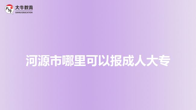 河源市哪里可以報成人大專