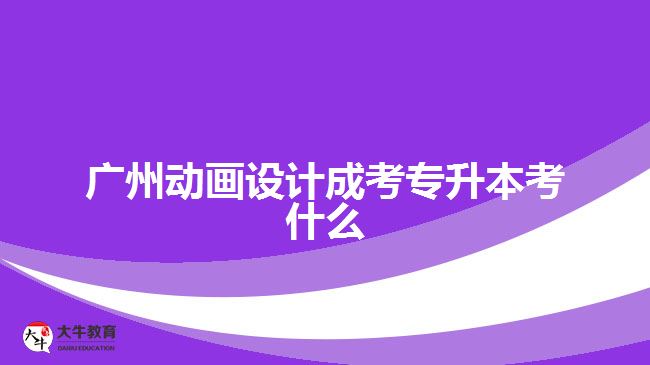 廣州動畫設計成考專升本考什么