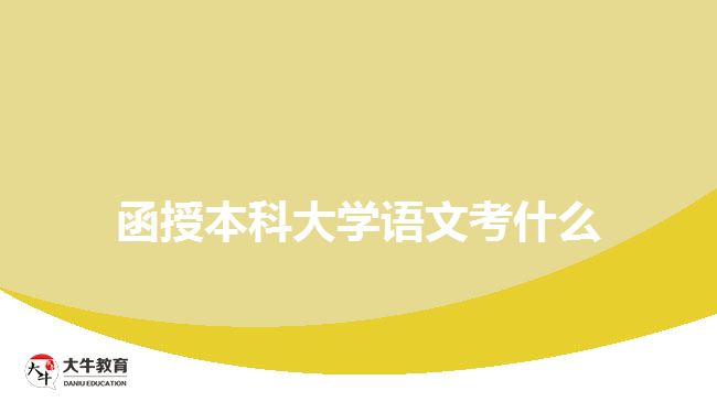 函授本科大學(xué)語文考什么