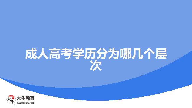 成人高考學(xué)歷分為哪幾個層次