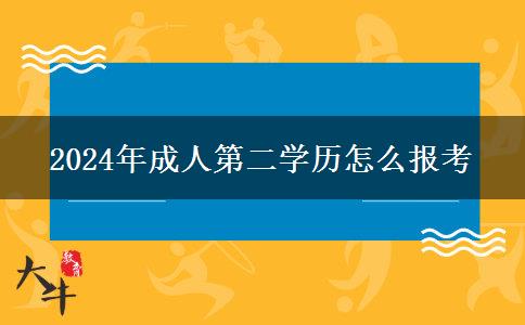 2024年成人第二學(xué)歷怎么報(bào)考