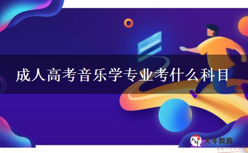 成人高考音樂學(xué)專業(yè)考什么科目