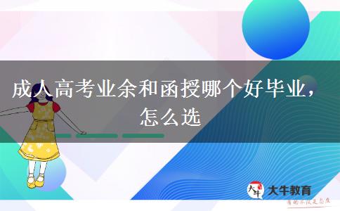 成人高考業(yè)余和函授哪個(gè)好畢業(yè)，怎么選