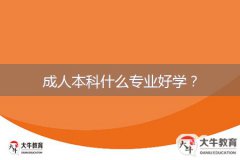 成人本科什么專業(yè)好學？