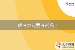 成考大專(zhuān)要考試嗎？