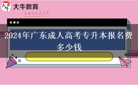 2024年廣東成人高考專升本報(bào)名費(fèi)多少錢(qián)