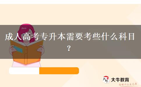 成人高考專升本需要考些什么科目？