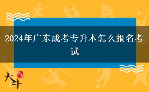 2024年廣東成考專升本怎么報名考試