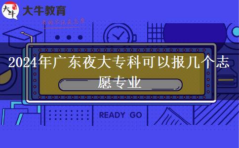 2024年廣東夜大?？瓶梢詧?bào)幾個(gè)志愿專業(yè)