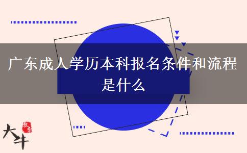 廣東成人學(xué)歷本科報名條件和流程是什么