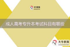 2024年廣東成人高考專升本考試科目有哪些