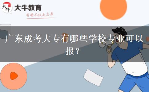 廣東成考大專有哪些學(xué)校專業(yè)可以報(bào)？