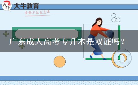 廣東成人高考專升本是雙證嗎？
