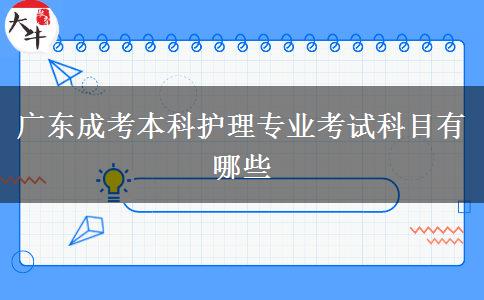 廣東成考本科護理專業(yè)考試科目有哪些