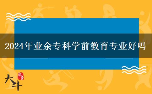 2024年業(yè)余?？茖W前教育專業(yè)好嗎