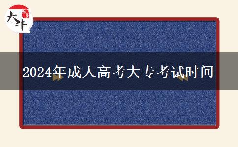 2024年成人高考大?？荚嚂r間